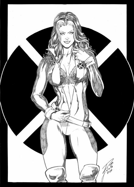 Rogue, X-Men, sexy, Black Cat, Elektra, Psylocke, sketch, artwork, iPhone wallpaper, bbw, bbww