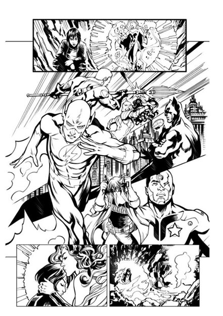 World of Flashpoint, Flashpoint, Flash, DC, New 52, 52, original artwork, Eduardo Franciso, Alex Lei, Batman, Justice League