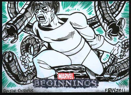 Marvel Beginnings, Card Set, Trading Card, Sketch Cards, Frankie Washington, artwork, eBay, Doctor Octopus