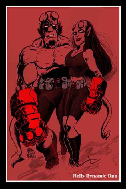 frankie washington, boston, hellboy, sketch book, hellgirl, wolf