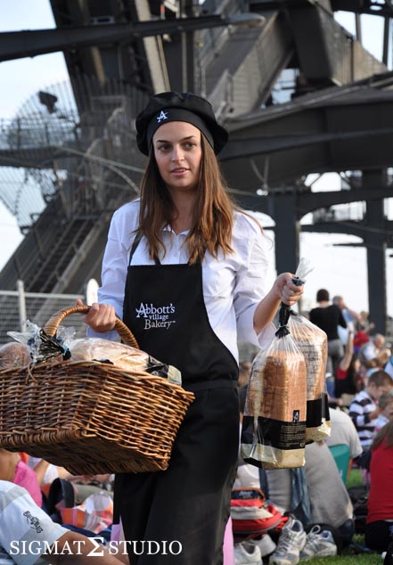 Grass Picnic Sydney Harbour Bridge Bread