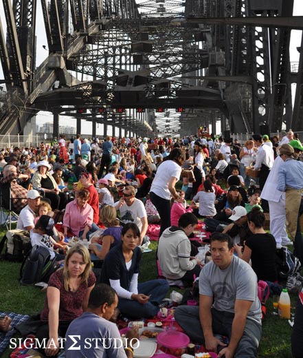 Grass Picnic Sydney Harbour Bridge