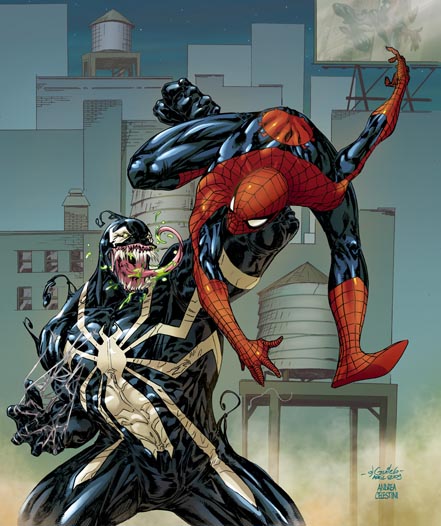 venom spiderman guile artwork