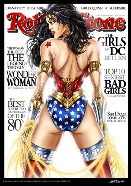 Wonder Woman, Rolling Stones, sexy, ww, bbww, bbw, hot, magazine