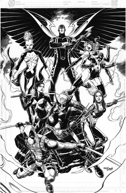 Tirso Llaneta, commission, artwork, Little Mermaid, layout, uncanny X-Men